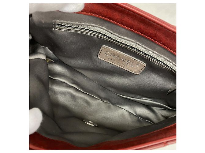 Borsa a tracolla Chanel Mini Matelassé Rosso - vista 4