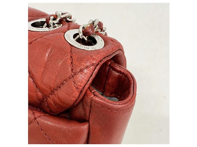 Borsa a tracolla Chanel Mini Matelassé Rosso - vista 7