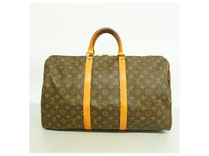 Louis Vuitton Boston Monogram Keepall 50 Marrone - vista 11