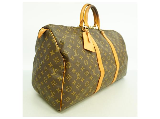 Louis Vuitton Boston Monogram Keepall 50 Marrone - vista 2