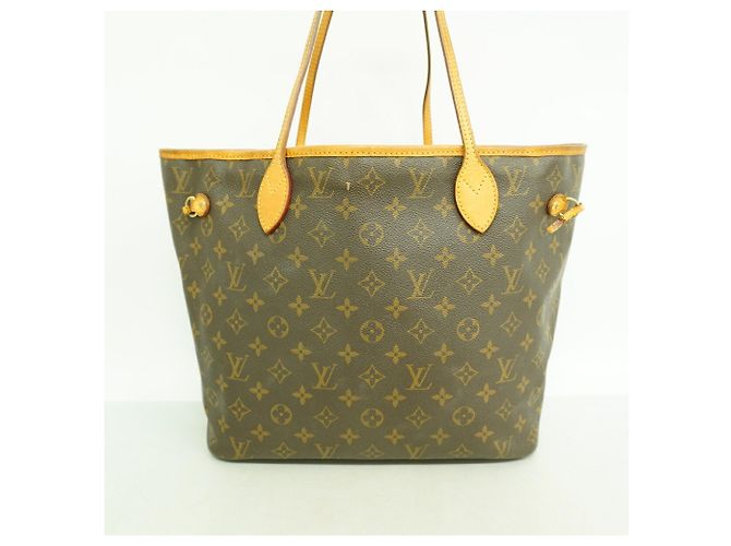 Borsa Tote Louis Vuitton Monogram Neverfull MM Marrone - vista 14