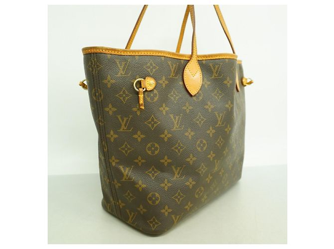 Borsa Tote Louis Vuitton Monogram Neverfull MM Marrone - vista 2