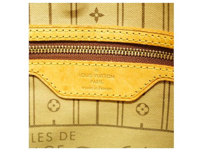 Borsa Tote Louis Vuitton Monogram Neverfull MM Marrone - vista 5