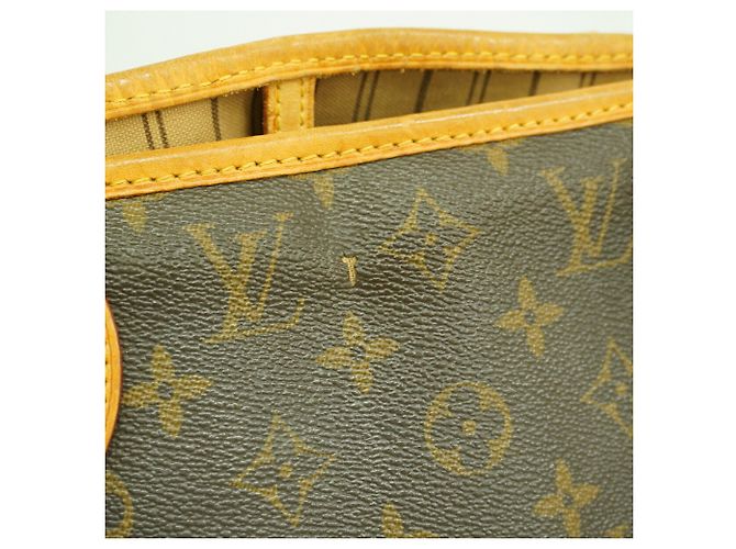 Borsa Tote Louis Vuitton Monogram Neverfull MM Marrone - vista 7
