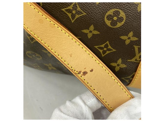 Louis Vuitton Boston Monogram Keepall Bandoulière 55 Marrone - vista 11