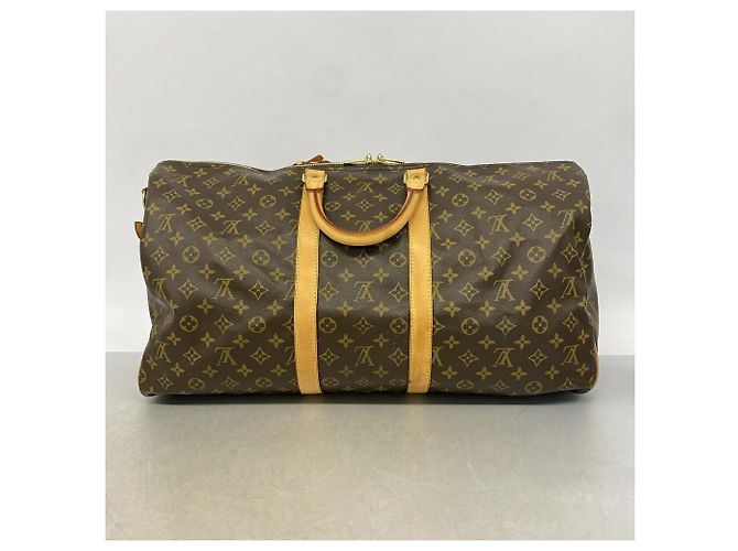 Louis Vuitton Boston Monogram Keepall Bandoulière 55 Marrone - vista 12