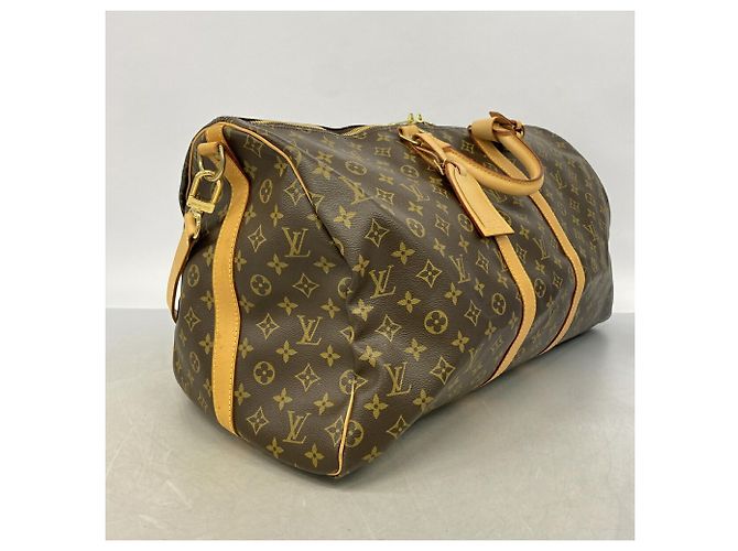Louis Vuitton Boston Monogram Keepall Bandoulière 55 Marrone - vista 2