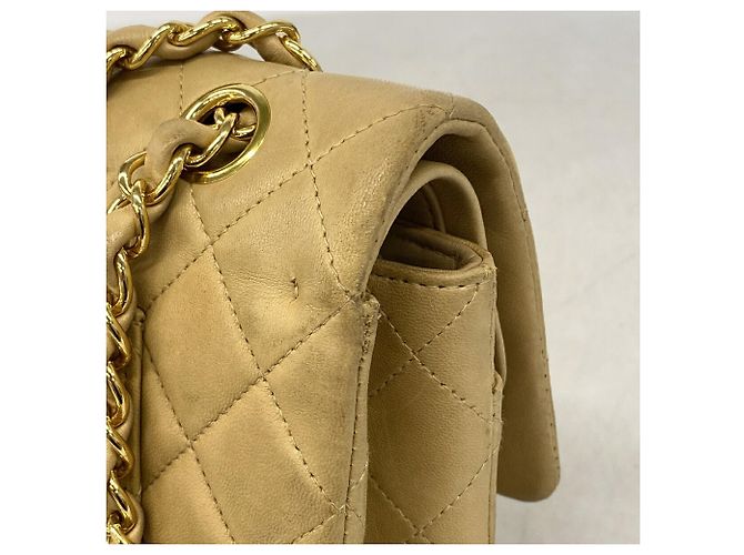 Chanel Matelassé Schultertasche Beige - Ansicht 7