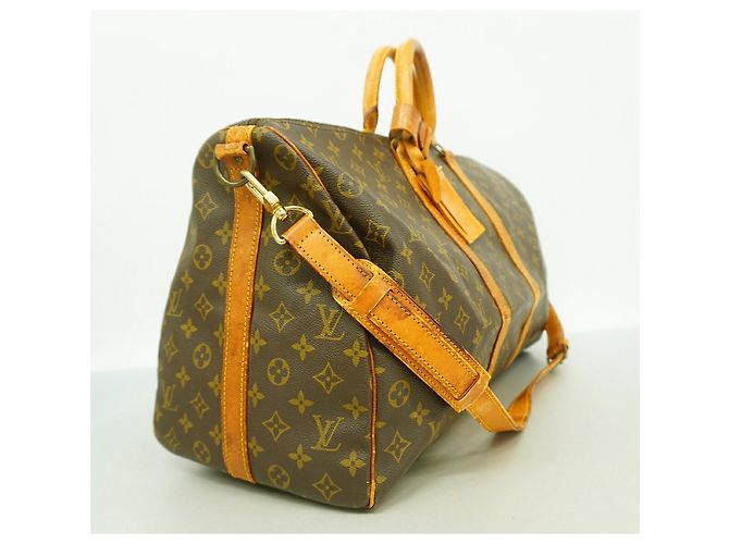 Keepall Borsa Boston Louis Vuitton Marrone - vista 2