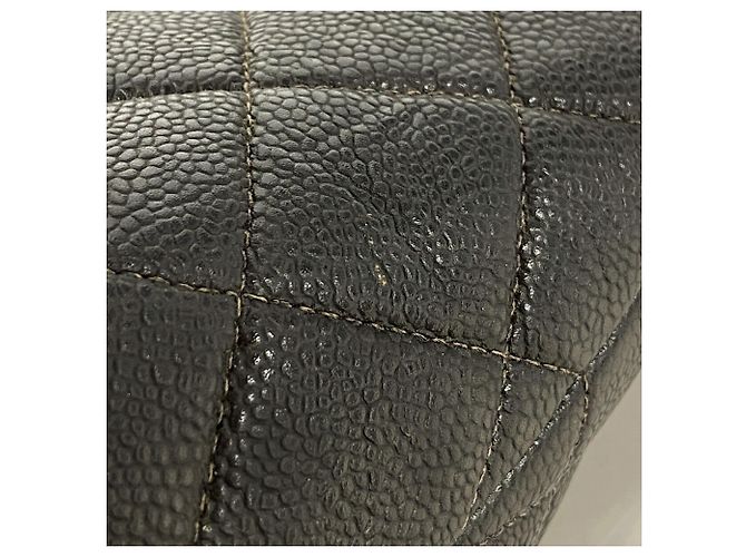 Borsa Tote Chanel in pelle di vitello grana nera Nero - vista 10