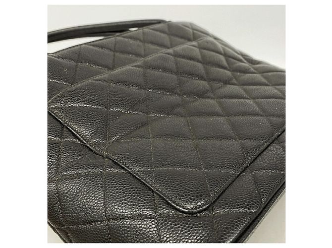 Borsa Tote Chanel in pelle di vitello grana nera Nero - vista 11