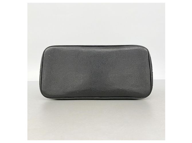Borsa Tote Chanel in pelle di vitello grana nera Nero - vista 3