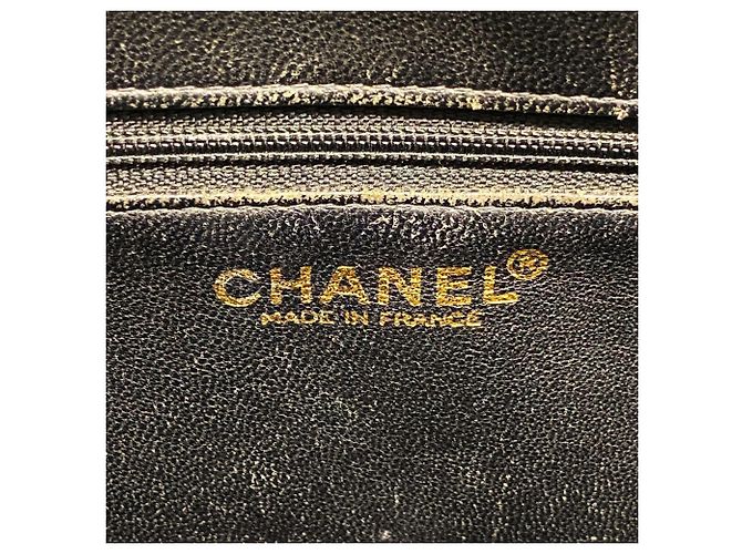 Borsa Tote Chanel in pelle di vitello grana nera Nero - vista 5