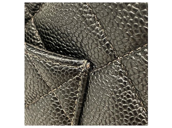 Borsa Tote Chanel in pelle di vitello grana nera Nero - vista 8