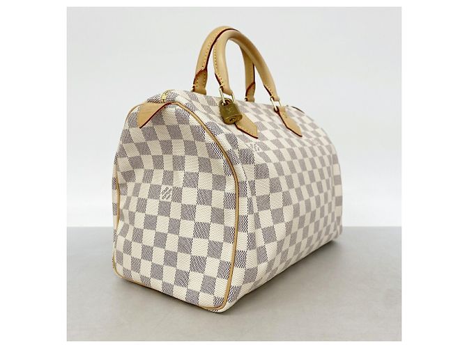 Borsa Louis Vuitton Damier Azur Speedy 30 Bianco - vista 2