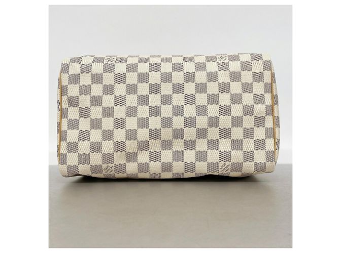 Borsa Louis Vuitton Damier Azur Speedy 30 Bianco - vista 3