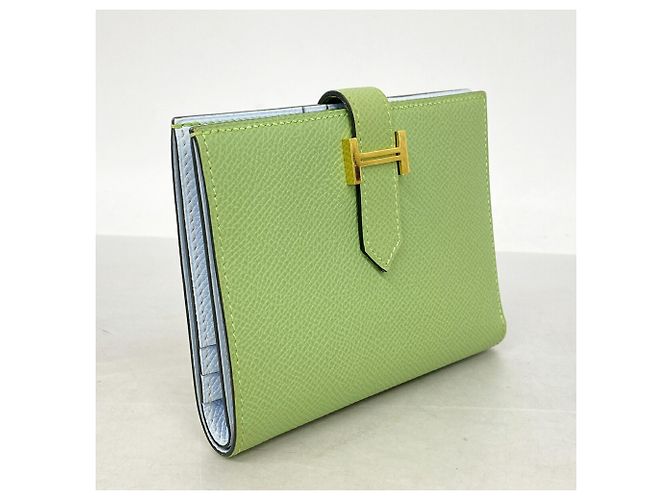 Hermès Cartera Hermes Bearn Compact Verso Verde - vista 2