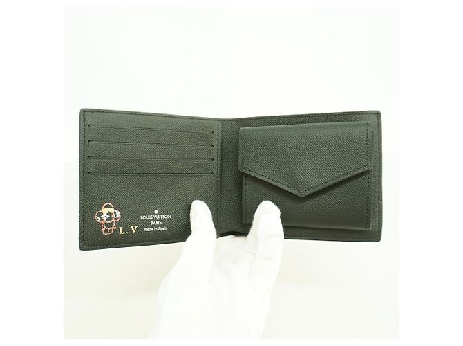 Louis Vuitton Monogram Eclipse Portefeuille Marco NM Wallet Nero - vista 3