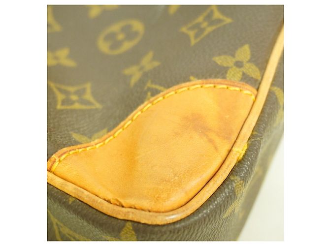 Borsa Louis Vuitton Monogram Portedocuments Voyage Marrone - vista 8