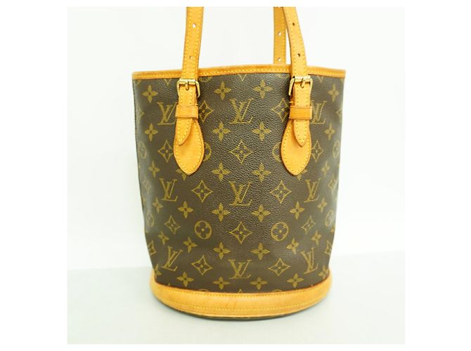 Borsa Tote Louis Vuitton Monogram Bucket PM Marrone - vista 12