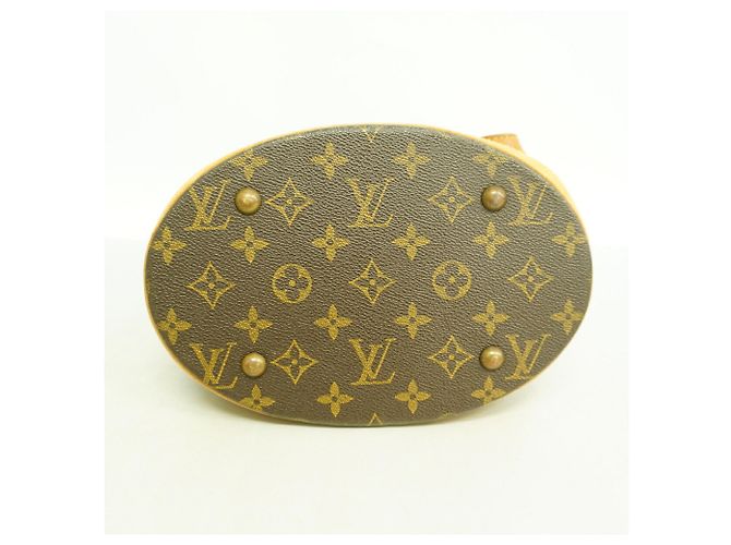 Borsa Tote Louis Vuitton Monogram Bucket PM Marrone - vista 3