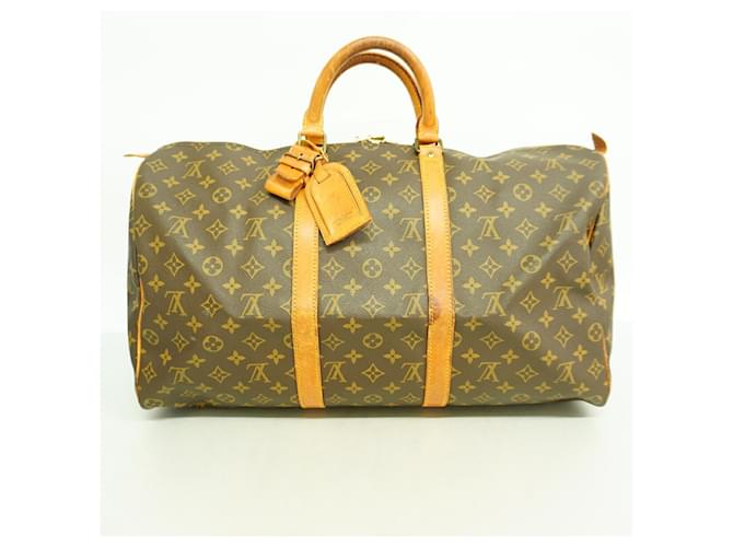 Louis Vuitton Boston Monogram Keepall 50 Marrone - vista 11