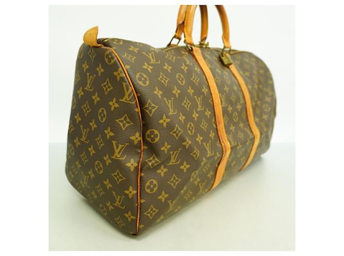 Louis Vuitton Boston Monogram Keepall 50 Marrone - vista 2