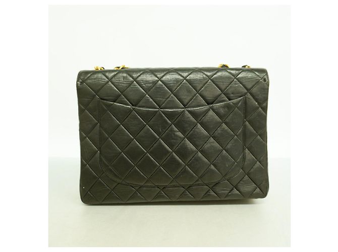 Borsa a tracolla Chanel in pelle d'agnello nera Nero - vista 10