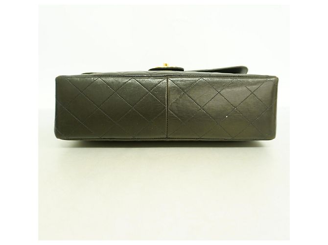 Borsa a tracolla Chanel in pelle d'agnello nera Nero - vista 3