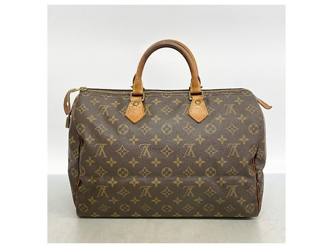 Borsa Louis Vuitton Monogram Speedy 35 Marrone - vista 11