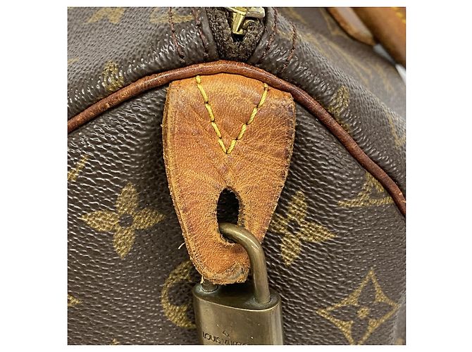 Borsa Louis Vuitton Monogram Speedy 35 Marrone - vista 9