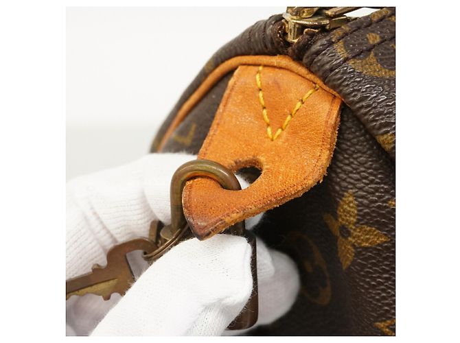 Borsa Louis Vuitton Monogram Speedy 35 Marrone - vista 12