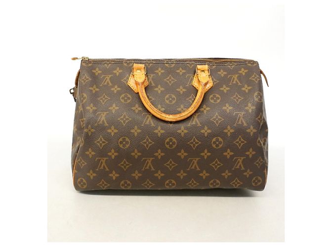 Borsa Louis Vuitton Monogram Speedy 35 Marrone - vista 13