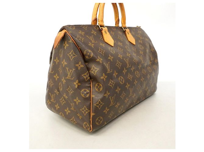 Borsa Louis Vuitton Monogram Speedy 35 Marrone - vista 2