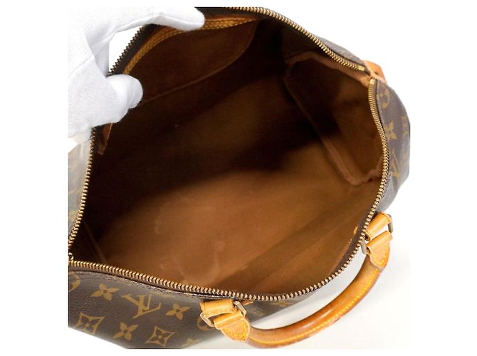 Borsa Louis Vuitton Monogram Speedy 35 Marrone - vista 4