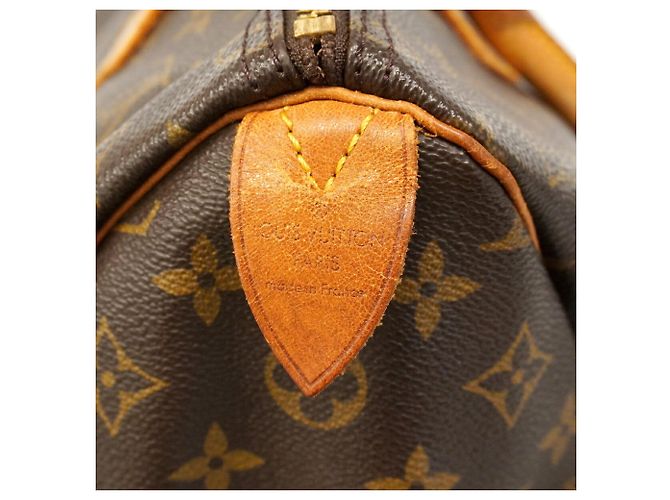 Borsa Louis Vuitton Monogram Speedy 35 Marrone - vista 5