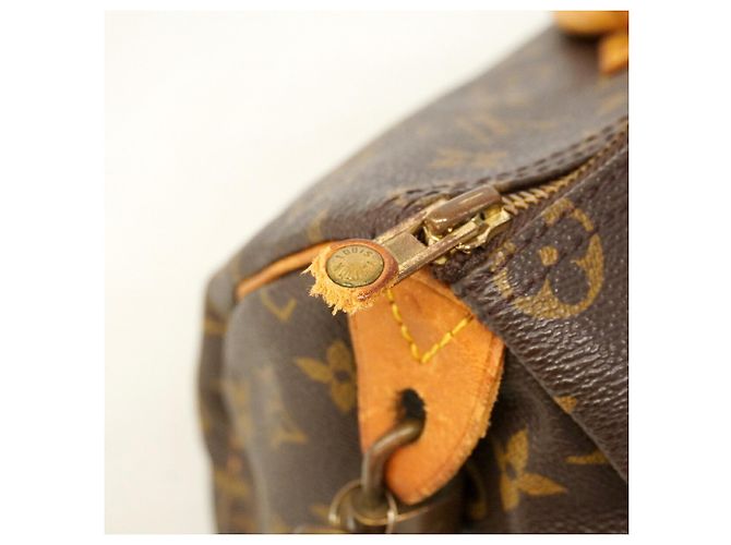 Borsa Louis Vuitton Monogram Speedy 35 Marrone - vista 6