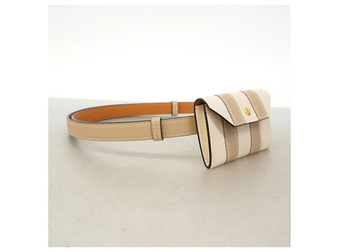 Hermès Hermes Kelly Gürtel aus Veau Epsom Leder Beige - Ansicht 2