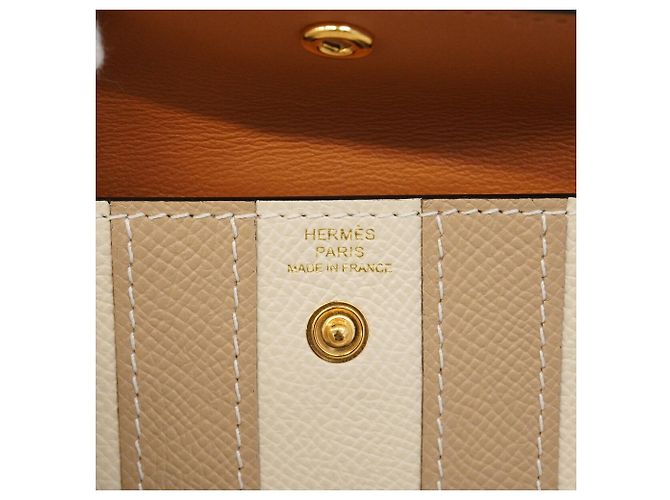 Hermès Hermes Kelly Gürtel aus Veau Epsom Leder Beige - Ansicht 5