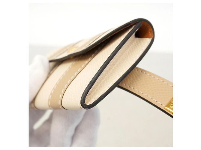 Hermès Hermes Kelly Gürtel aus Veau Epsom Leder Beige - Ansicht 6
