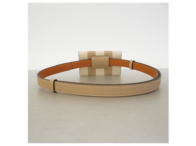 Hermès Hermes Kelly Gürtel aus Veau Epsom Leder Beige - Ansicht 7