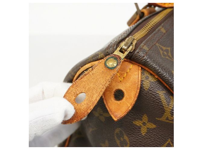 Borsa Louis Vuitton Monogram Speedy 30 Marrone - vista 10