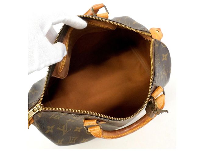 Borsa Louis Vuitton Monogram Speedy 30 Marrone - vista 4