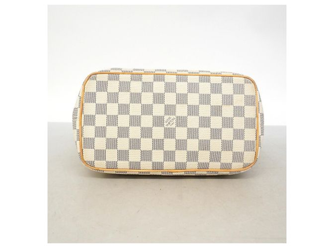 Borsa Tote Louis Vuitton Damier Azur Saleya PM Bianco - vista 3