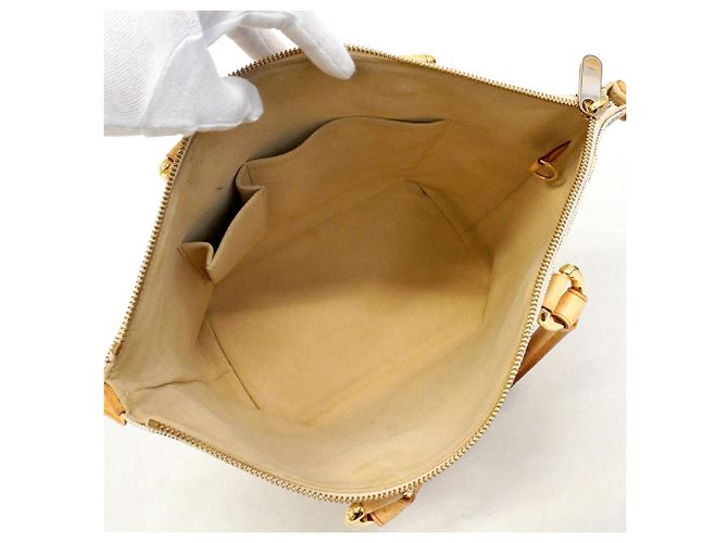 Borsa Tote Louis Vuitton Damier Azur Saleya PM Bianco - vista 4