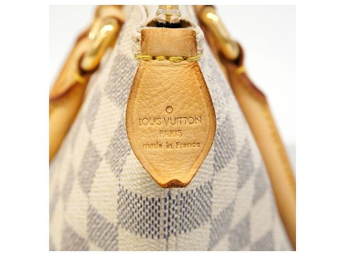 Borsa Tote Louis Vuitton Damier Azur Saleya PM Bianco - vista 5