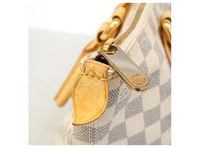 Borsa Tote Louis Vuitton Damier Azur Saleya PM Bianco - vista 8
