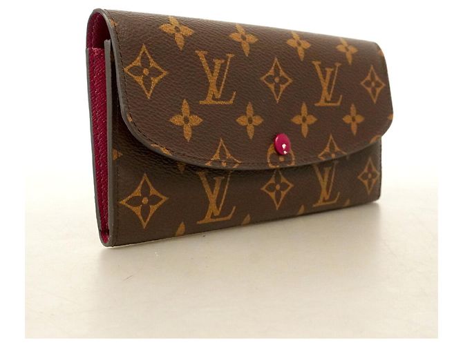 Louis Vuitton Monogram Portefeuille Emilie Long Wallet Marrone Fuschia - vista 2