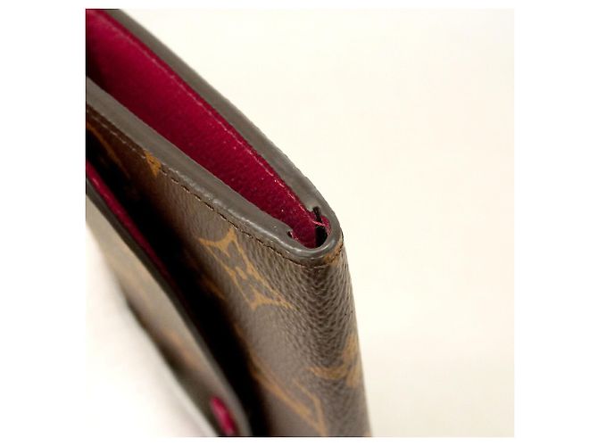 Louis Vuitton Monogram Portefeuille Emilie Long Wallet Marrone Fuschia - vista 7