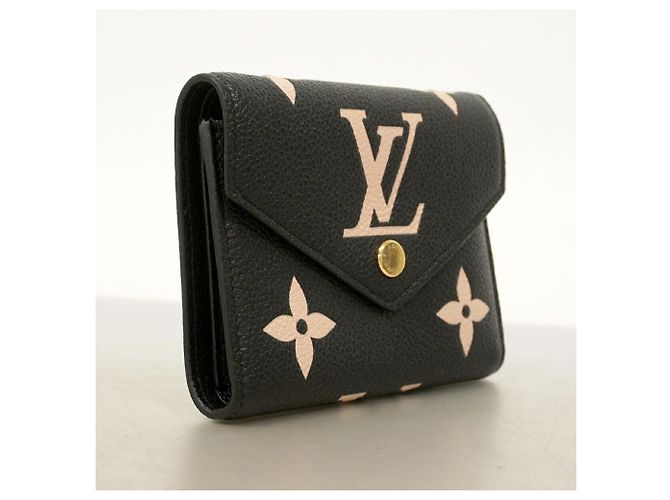 Cartera Tri-Fold Louis Vuitton Negro Beige - vista 2